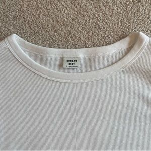 Sunday Best Crop Waffle Tee